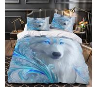 XEFASIDBN Escena de Pueblo Invernal Funda de Edredón 3 Piezas Estampado 3D Cierre de con Fundas de Almohada Transpirable Ilustración navideña Vintage Funda Edredon for jóvenes Double（200x200cm）