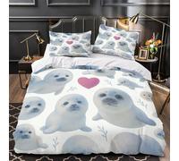 XEFASIDBN Gaviota en Vuelo Funda de Edredón Diseño 3D Suave 3 Piezas Cierre de Cremallera Oculta con Fundas de Almohada Antialérgica Fotografía de Naturaleza Funda Edredon for niños King（220x240cm）