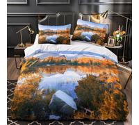 XEFASIDBN Perro de montaña Funda de Edredón Incluye Fundas de Almohada Juego de 3 Piezas Suave Estampado 3D Cierre de Suave Vida Silvestre escénica Funda Edredon for Adultos Double（200x200cm）