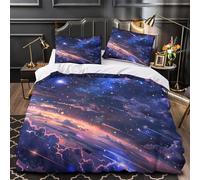 XEFASIDBN Planetas cósmicos Funda de Edredón Suave Diseño 3D 3 Piezas con Fundas de Almohada Lavables Diseño Espacial de Dibujos Animados Funda Edredon for niños y niñas Super King（260x220cm）
