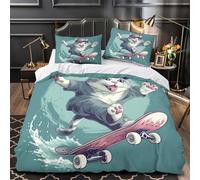 XEFASIDBN Planetas espaciales Funda de Edredón 3 Piezas Suave Diseño 3D Cremallera Oculta con Fundas de Almohada Diseño cósmico de Dibujos Animados Funda Edredon for jóvenes Super King（260x220cm）