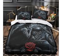 XEFASIDBN Serpiente Verde enroscada Funda de Edredón Juego de 3 Piezas Suave Diseño 3D Cremallera Oculta Incluye Fundas de Almohada Lavables Reptil exótico Funda Edredon for Adultos King（220x240cm）