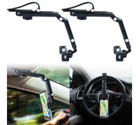 XeFinal 2pcs Sun Visor Phone Phone Solterista 360 Retalla de retroceso rotativo Soportista de telfono celular para el automvil Sun Visor perfectame