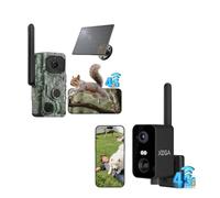 Xega 4G【Detección PIR 3】 Cámara de Caza con Tarjeta SIM y App,4G LTE Batería Recargable 10000mAh Cámara, Nocturna Invisible 940nm,0,1s Activación,Batería de 7800 mAh,Audio Bidireccional,TF/Nube,GPS IP