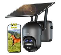 Xega 4G LTE 【12X Zoom Híbrido】 Cámara Vigilancia Exterior con Sim,2K HD PTZ Doble Lente Camara Solar Sin Cable con 10400mAh Batería,Inalámbrica, Visión Nocturna,PIR/Humana Detección, TF & CloudIP66