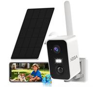 Xega 4G LTE Camara Vigilancia Exterior con Tarjeta SIM,180° Pan, Batería 10000mAh Camara con Panel Solar, Detección Humana, 2K HD Color Visión Nocturna, Audio de 2 Vías, TF & Cloud IP66 (SIN WiFi)