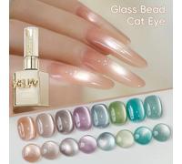 XEIJAYI 1/8pcs 15ml Serie de Esmaltes de Uñas de Gel Ojo de Gato con Cuentas de Cristal Transparente 2025 Nuevo Esmalte Ojo de Gato para Salón de Uñas de Mujer haitangchun08