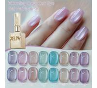 XEIJAYI 1/8pcs 15ml Serie Morning Dew Esmalte de Uñas Gel Ojo de Gato 2025 Nuevo Diseño de Arte de Uñas Ojo de Gato Adecuado para Salones de Uñas Femeninos M152