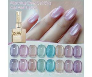 XEIJAYI 1/8pcs 15ml Serie Morning Dew Esmalte de Uñas Gel Ojo de Gato 2025 Nuevo Diseño de Arte de Uñas Ojo de Gato Adecuado para Salones de Uñas Femeninos shuijingmaoyan 04