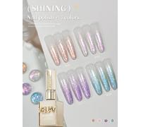 XEIJAYI 1 ud./4 Uds. Gel de esmalte de uñas brillante de 15ml, Gel de uñas de remojo LED UV, semipermanente, Gel de Arte de uñas de calidad de salón DIY para primavera oubosuishan01