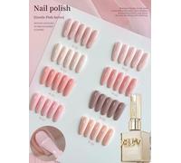 XEIJAYI 15ML 1 pieza Esmalte de uñas de gel serie rosa, Esmalte de uñas de inmersión LED UV, Diseño de esmalte de uñas DIY de vacaciones para todas las estaciones wenroupifen06