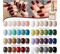 XEIJAYI 6 uds 15ML Jelly Ice transparente desnudo verde azul verde y colorido y puro juego de esmalte de uñas Gel LED UV pelable Poli XKP X6PCS SET-6