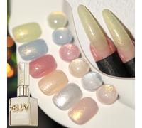 XEIJAYI 6 uds 15ml juego de esmalte de uñas de Gel, Gel de uñas de remojo LED UV, semipermanente, Gel de Arte de uñas de calidad de salón DIY para primavera xishanliushajin6se