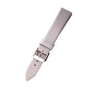 XEIJAYI Watch straps,12/14/16/18/20/22mm Candy Color Thin Flat Grain Genuine Leather Watchband for Women Quartz Watch Wrist Band Replacement(Gray,14mm)