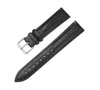 XEIJAYI Watch straps,12/14/16/18/20/22mm Men Women Colorful Lizard-print Patent Leather Watchband Quartz Watch Waterproof Wristband Accessories(Black,20mm)