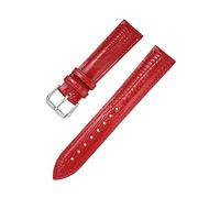 XEIJAYI Watch straps,12/14/16/18/20/22mm Men Women Colorful Lizard-print Patent Leather Watchband Quartz Watch Waterproof Wristband Accessories(Red,18mm)