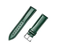 XEIJAYI Watch straps,14/16/18/20/22mm Colorful Genuine Leather Breathable Watchband Men Women Polished Pin Clasp Watch Strap for Quartz Watch(Green,20mm)
