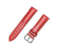 XEIJAYI Watch straps,14/16/18/20/22mm Colorful Genuine Leather Breathable Watchband Men Women Polished Pin Clasp Watch Strap for Quartz Watch(Red,22mm)