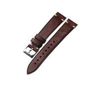 XEIJAYI Watch straps,18/19/20/21/22mm Ultra-Thin Soft Frosted Cowhide Watchband with Skin Friendly Leather Lining(Brown,19mm)