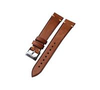 XEIJAYI Watch straps,18/19/20/21/22mm Ultra-Thin Soft Frosted Cowhide Watchband with Skin Friendly Leather Lining(Light Brown,22mm)