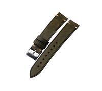 XEIJAYI Watch straps,18/19/20/21/22mm Ultra-Thin Soft Frosted Cowhide Watchband with Skin Friendly Leather Lining(Green,18mm)