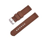 XEIJAYI Watch straps,18/20/22/24mm Casual Wear-resistant Thickened Nylon Watchband Simple Pin Clasp Watch Strap for Quartz Watch(Coffee,22mm)