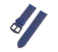 XEIJAYI Watch straps,18/20/22/24mm Men Genuine Leather Sweat Absort Watchband for Smart Watch Skin Friendly Watch Strap Replacement(Blue,24mm)