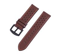 XEIJAYI Watch straps,18/20/22/24mm Men Genuine Leather Sweat Absort Watchband for Smart Watch Skin Friendly Watch Strap Replacement(Brown,20mm)