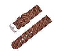 XEIJAYI Watch straps,18/20/22/24mm Men Women Simple Canvas Watchband Business Nylon Woven Anti-sweat Watch Strap Replacement(Coffee,18mm)