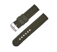 XEIJAYI Watch straps,18/20/22/24mm Men Women Simple Canvas Watchband Business Nylon Woven Anti-sweat Watch Strap Replacement(Army Green,22mm)