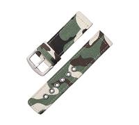 XEIJAYI Watch straps,18/20/22/24mm Sports Woven Canvas Watchband Waterproof Wear-resistant Watch Strap for Analogue Watch(Green,22mm)