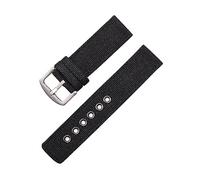 XEIJAYI Watch straps,18/20/22/24mm Sports Woven Canvas Watchband Waterproof Wear-resistant Watch Strap for Analogue Watch(Black,20mm)