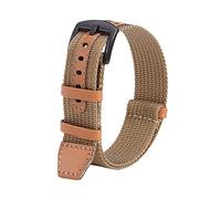 XEIJAYI Watch straps,18/20/22mm Canvas Woven Sports Watchband Black Pin Clasp Anti-sweat Watch Strap for Analogue Watch(Khaki,20mm)