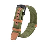 XEIJAYI Watch straps,18/20/22mm Canvas Woven Sports Watchband Black Pin Clasp Anti-sweat Watch Strap for Analogue Watch(Army green,22mm)