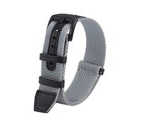 XEIJAYI Watch straps,18/20/22mm Canvas Woven Sports Watchband Black Pin Clasp Anti-sweat Watch Strap for Analogue Watch(Gray,22mm)