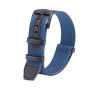 XEIJAYI Watch straps,18/20/22mm Canvas Woven Sports Watchband Black Pin Clasp Anti-sweat Watch Strap for Analogue Watch(Dark Blue,20mm)