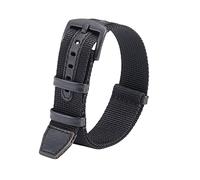 XEIJAYI Watch straps,18/20/22mm Canvas Woven Sports Watchband Black Pin Clasp Anti-sweat Watch Strap for Analogue Watch(Black,22mm)