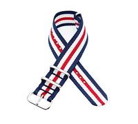 XEIJAYI Watch straps,18-22mm Canvas Analogue Watch Wristband Skin Friendly Nylon Watchband Replacement(Silver,20mm)