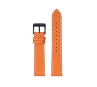 XEIJAYI Watch straps,18mm/20mm/22mm Women Men Lizard Grain Calfskin Leather Watchband with Quick Release Spring Bar(Orange+White-Black,18mm)
