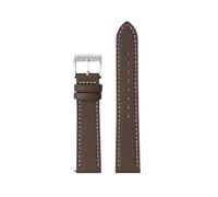 XEIJAYI Watch straps,18mm/20mm/22mm Women Men Lizard Grain Calfskin Leather Watchband with Quick Release Spring Bar(Dark Brown+White-Silver,22mm)