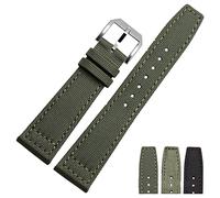 XEIJAYI Watch straps,20/21/22mm Multiple Colors Stainless Steel Pin Clasp Waterproof Skin Friendly Nylon Watchband with Installation Tools(Green-Rosegold,22mm)