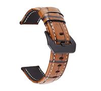XEIJAYI Watch straps,20/22/24/26mm Crazy Horse Leather Retro Men Watch Band Bright Colors Bamboo Pattern Watchband Replacement Accessories(Brown,26mm)