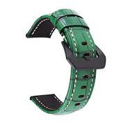 XEIJAYI Watch straps,20/22/24/26mm Crazy Horse Leather Retro Men Watch Band Bright Colors Bamboo Pattern Watchband Replacement Accessories(Green,20mm)