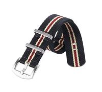 XEIJAYI Watch straps,20/22mm Men Silky Nylon Woven Watch Strap, Breathable and Skin-friendly Canvas Mechanical Watchband Replacement(Black,20mm)