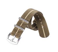XEIJAYI Watch straps,20/22mm Men Silky Nylon Woven Watch Strap, Breathable and Skin-friendly Canvas Mechanical Watchband Replacement(Khaki,20mm)