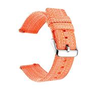 XEIJAYI Watch straps,20/22mm Men Women Colorful Thickened Canvas Woven Watchband Pin Clasp Anti-sweat Skin Friendly Watch Strap(Orange,20mm)