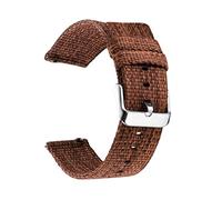 XEIJAYI Watch straps,20/22mm Men Women Colorful Thickened Canvas Woven Watchband Pin Clasp Anti-sweat Skin Friendly Watch Strap(Brown,22mm)