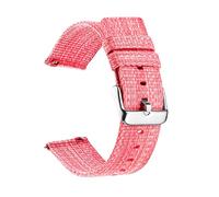 XEIJAYI Watch straps,20/22mm Men Women Colorful Thickened Canvas Woven Watchband Pin Clasp Anti-sweat Skin Friendly Watch Strap(Pink,22mm)