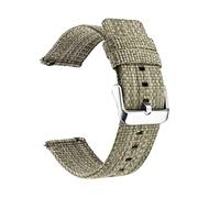 XEIJAYI Watch straps,20/22mm Men Women Colorful Thickened Canvas Woven Watchband Pin Clasp Anti-sweat Skin Friendly Watch Strap(Green,22mm)