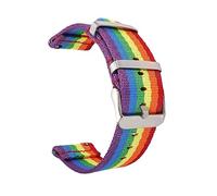 XEIJAYI Watch straps,20/22mm Men Women Elegant Smooth Canvas Watchband Polished Pin Clasp Watch Strap with Quick Release Spring Bar(Multi-colored,22mm)